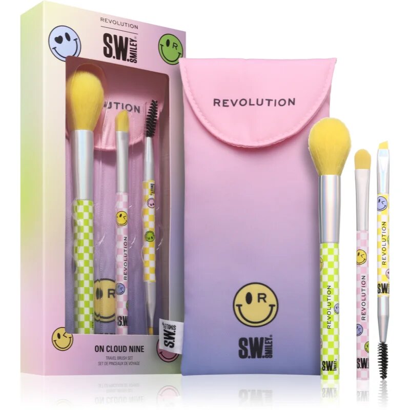 Revolution S.W.Smiley On Cloud Nine Комплект четки с чантичка 3 бр.