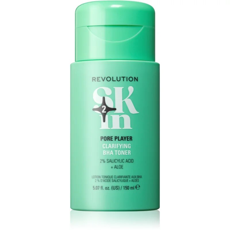 Revolution Skincare Clearly Clarify 2% Salicylic Acid &Aloe Clarifying BHA Toner почистващ тоник за регулиране на себума и минимизиране на порите 150