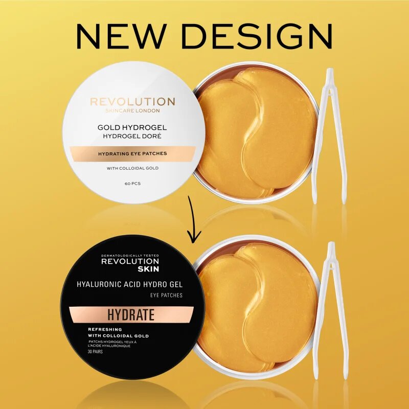 Revolution Skincare Gold Hydrogel хидрогелова маска за зоната около очите със злато 60 бр.
