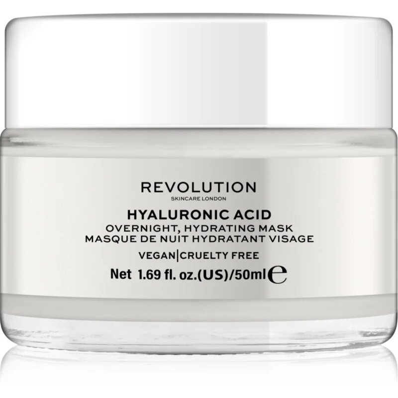 Revolution Skincare Hyaluronic Acid нощна хидратираща маска за лице 50 мл.