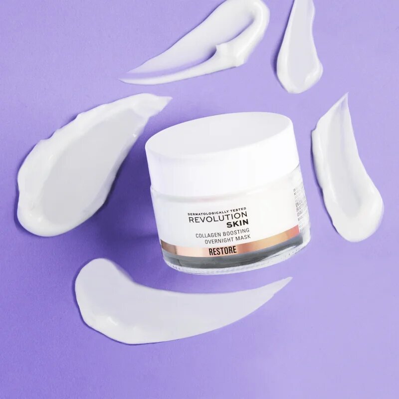 Revolution Skincare Restore Collagen Boosting възстановяващ нощен крем-маска за подпомагане на образуването на колаген 50 мл.