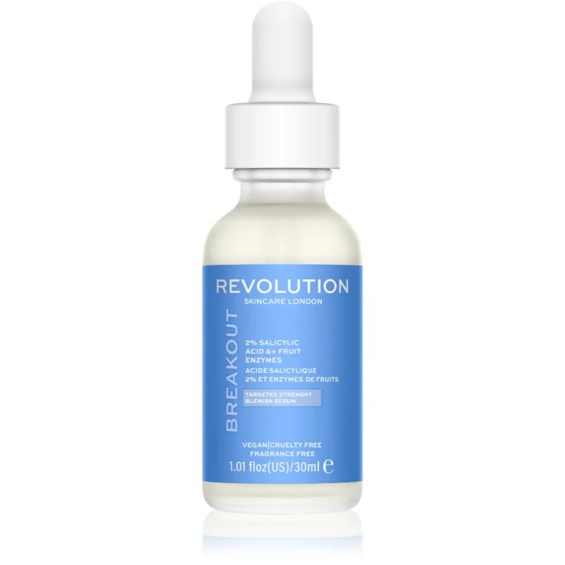 Revolution Skincare Super Salicylic 2% Salicylic Acid & Fruit Enzymes регенериращ серум за мазна и проблемна кожа 30 мл.