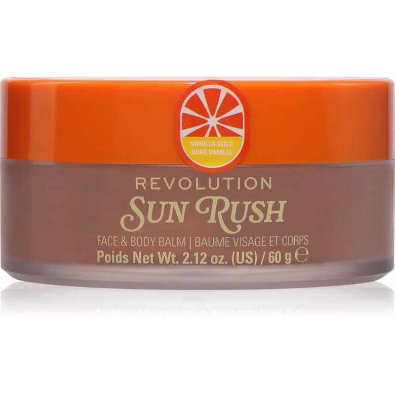 Revolution Sun Rush Face & Body Balm балсам след слънчеви бани с озаряващ ефект цвят Vanilla Gold 60 гр.