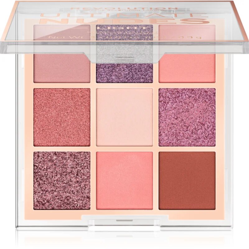 Revolution Ultimate Nudes палитра сенки за очи цвят Light 8 гр.