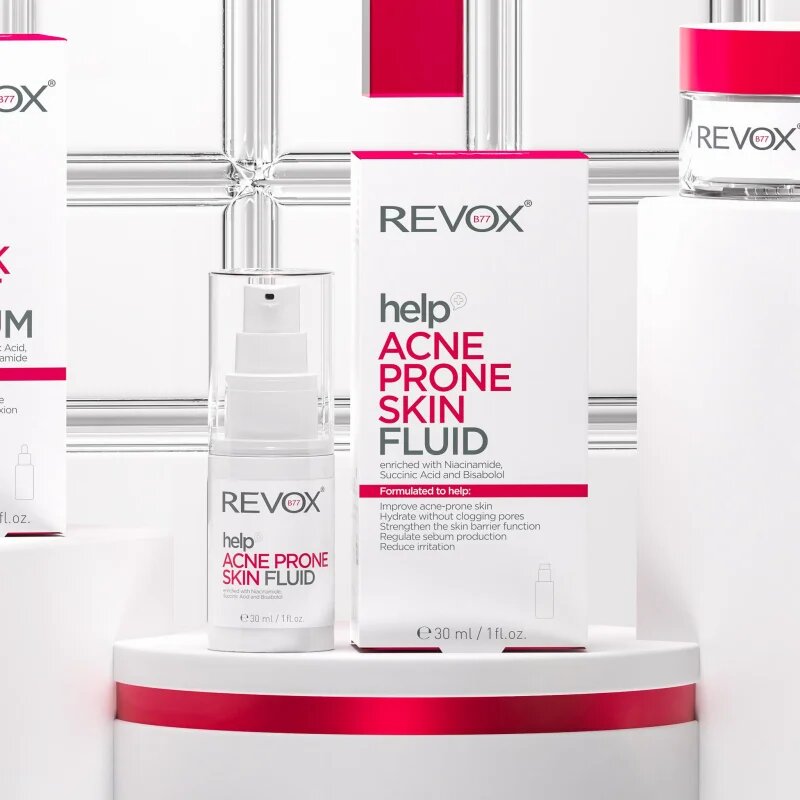 Revox B77 Help Acne Prone Skin Fluid лек хидратиращ флуид за кожа с акне 30 мл.