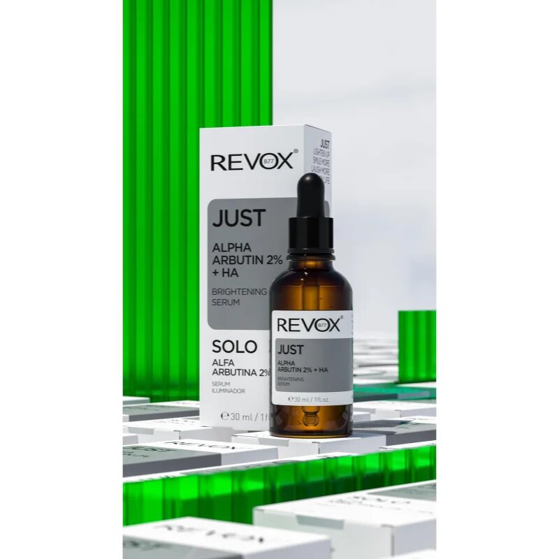 Revox B77 Just Alpha Arbutin 2% + HA озаряващ серум на лицето и шията 30 мл.