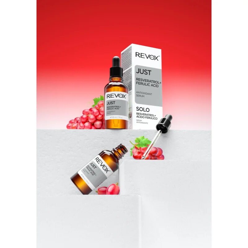 Revox B77 JUST Resveratrol + Ferulic Acid антиоксидантен серум на лицето и шията 30 мл.