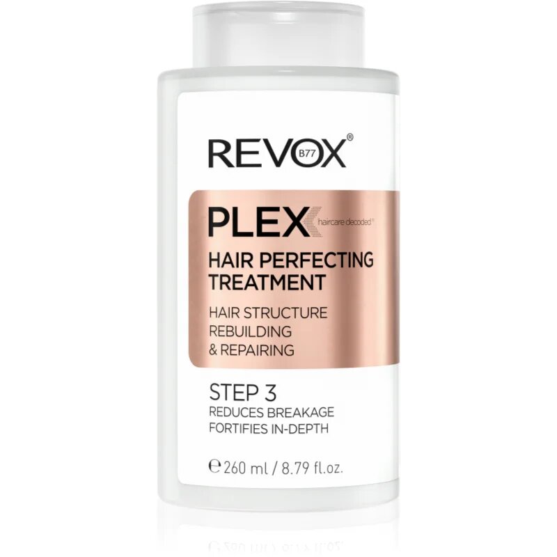 Revox B77 PLEX Hair Perfecting Treatment. Step 3 грижа за използване преди нанасянето на шампоан за боядисана и увредена коса 260 мл.