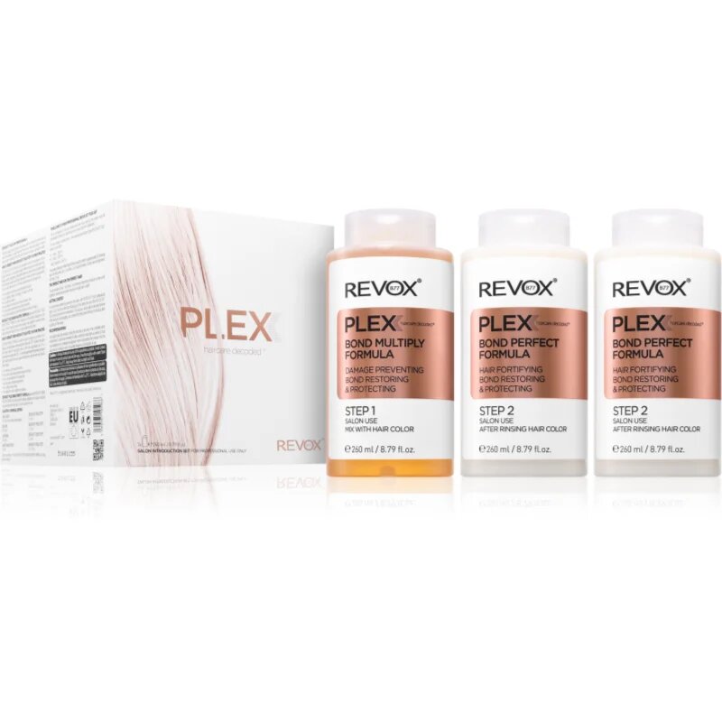 Revox B77 PLEX Hair Rebuilding System Professional Set комплект за боядисана и увредена коса за професионална употреба 3x260 мл.
