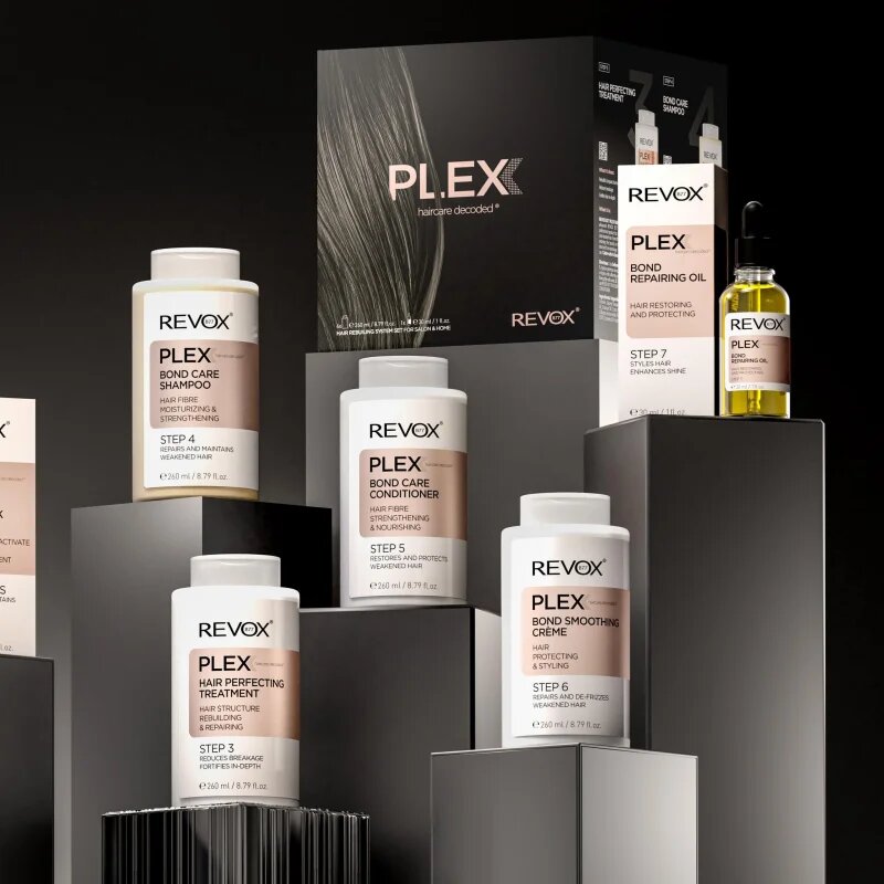Revox B77 PLEX Hair Rebuilding System Professional Set комплект за боядисана и увредена коса за професионална употреба 3x260 мл.