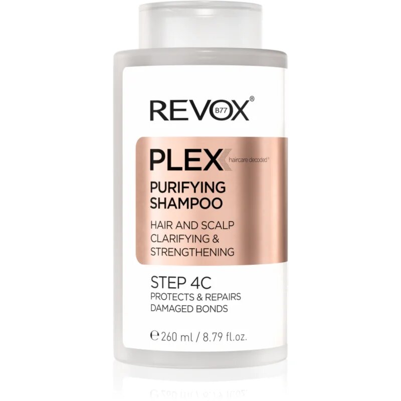 Revox B77 PLEX Purifying Shampoo. Step 4C почистващ шампоан за укрепване на увредената коса 260 мл.