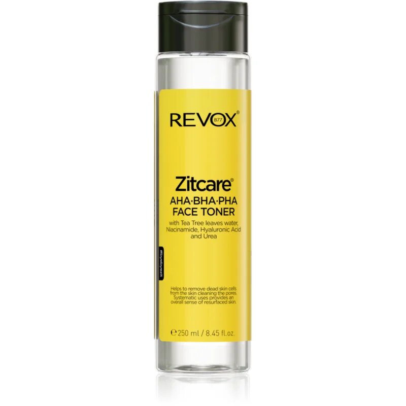 Revox B77 Zitcare AHA BHA PHA Active Face Toner нежно почистващ тоник 250 мл.