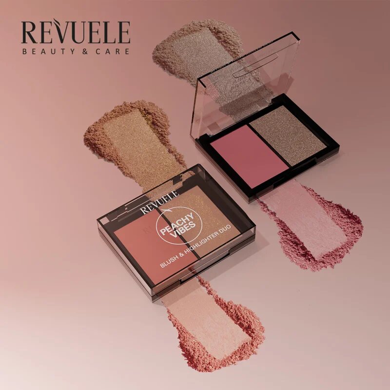 Revuele Blush & Highlighter Duo озаряващ руж цвят Pinky Vibes 8 гр.