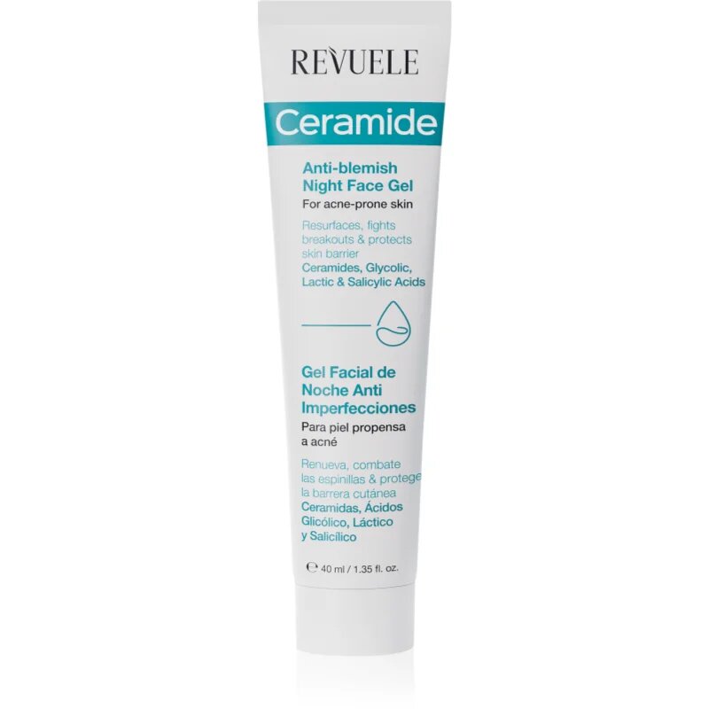 Revuele Ceramide Anti-Blemish Night Face Gel гел срещу несъвършенства за нощ 40 мл.
