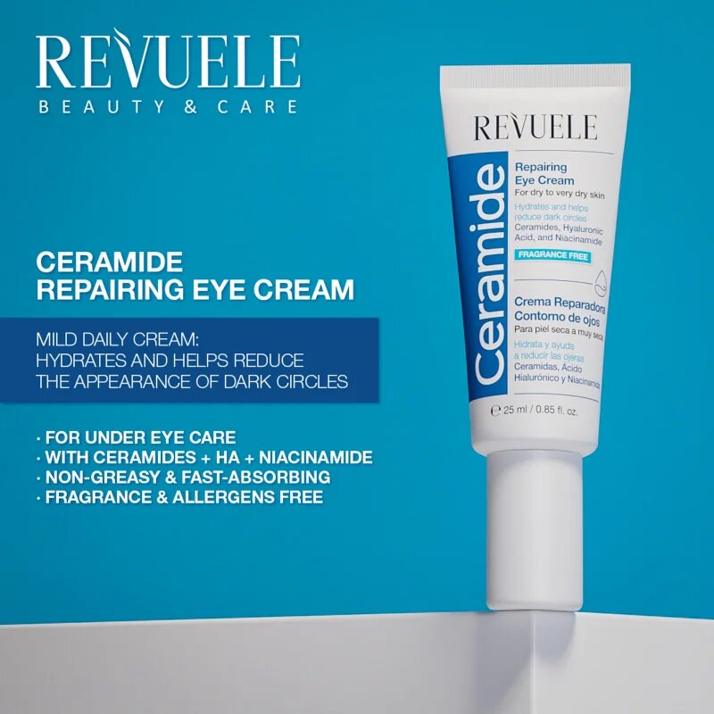 Revuele Ceramide Repairing Eye Cream хидратиращ крем за очи с церамиди 25 мл.