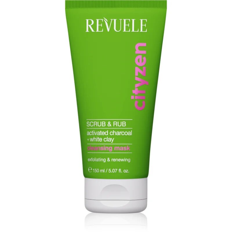 Revuele Cityzen Scrub & Rub ексфолираща прочистваща маска за лице с активен въглен 150 мл.