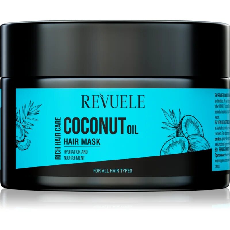 Revuele Coconut Oil Hair Mask подхранваща и хидратираща маска за коса 360 мл.