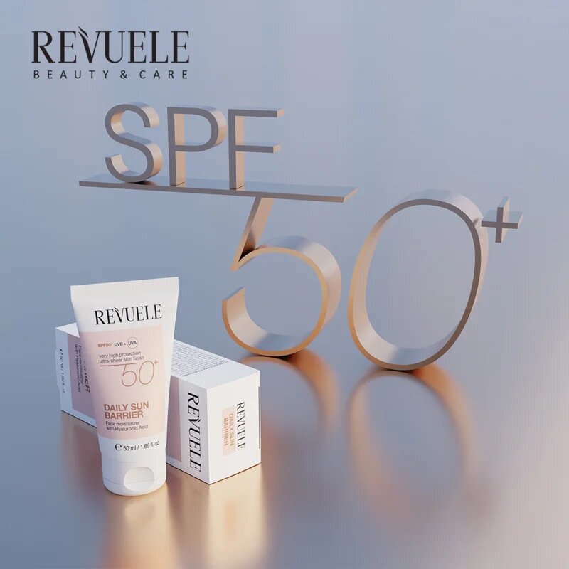 Revuele Daily Sun Barrier SPF 50+ хидратиращ крем за лице SPF 50+ 50 мл.