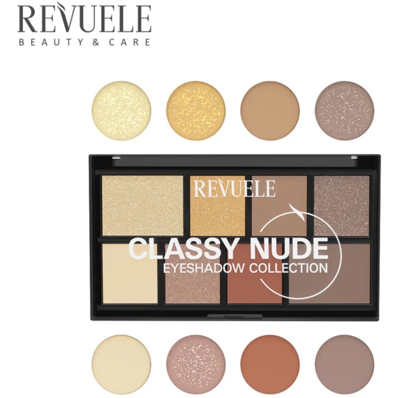 Revuele Eyeshadow Collection палитра от сенки за очи цвят Classy Nude 15 гр.