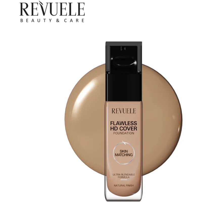 Revuele Flawless HD Cover Foundation лек фон дьо тен за перфектен външен вид цвят 03 Beige 33 мл.