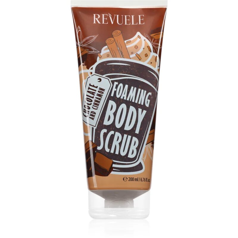 Revuele Foaming Body Scrub Chocolate and Cinnamon пилинг за тяло 200 мл.