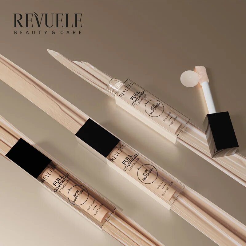 Revuele Full Coverage Concealer коректор с висока покривност цвят Warm Tone 5 мл.