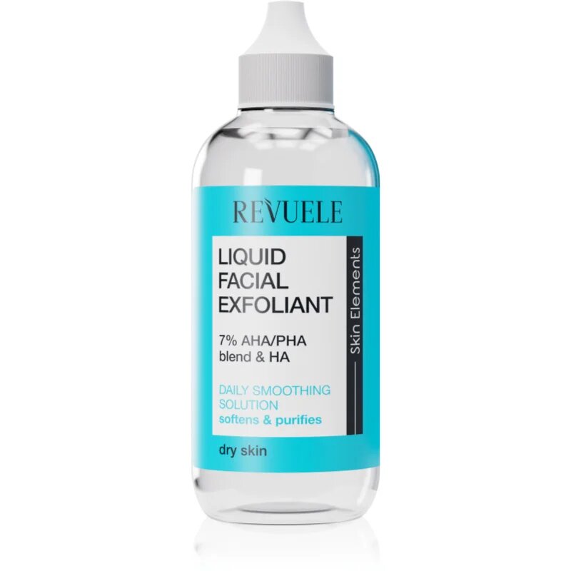 Revuele Liquid Facial Exfoliant 7% AHA/PHA blend + HA ексфолиращ и пилинг серум за суха кожа 125 мл.