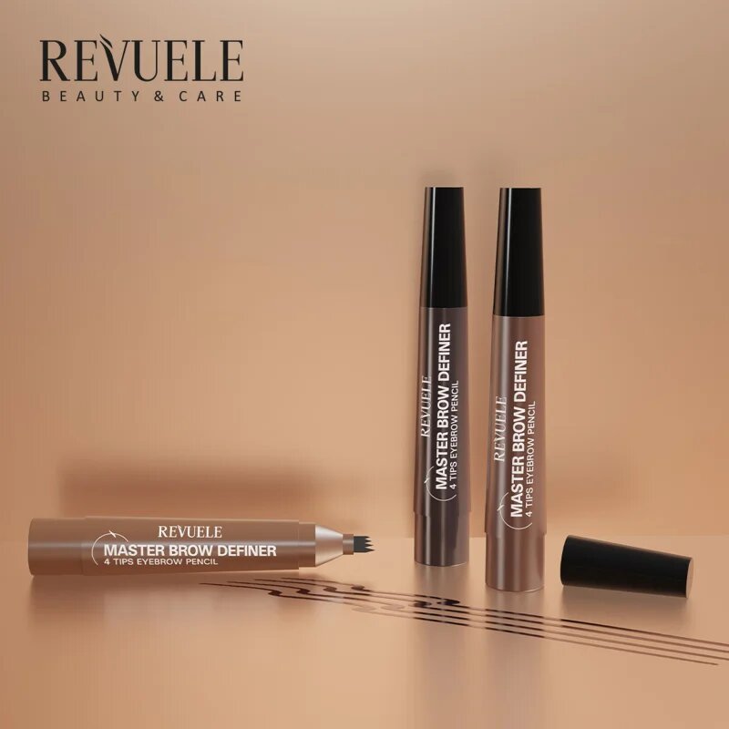 Revuele Master Brow Definer 4 Tips Eyebrow Pencil прецизен молив за вежди цвят Dark 2.2 мл.