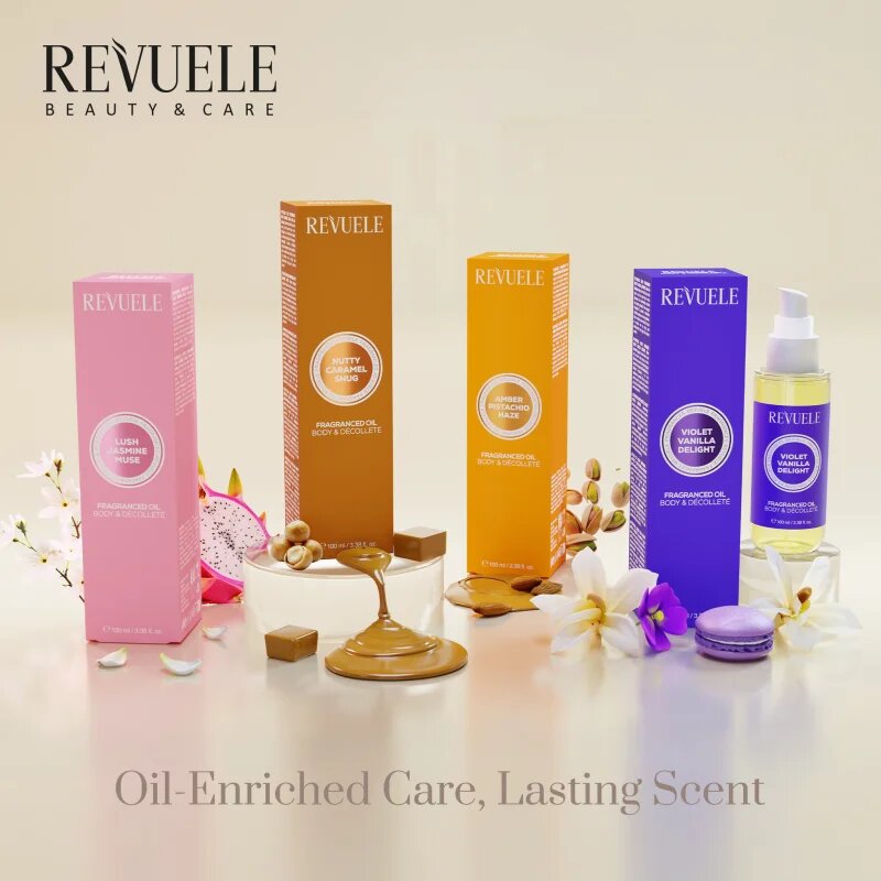 Revuele Nutty Caramel Snug Fragranced Oil парфюмирано масло за тяло 100 мл.