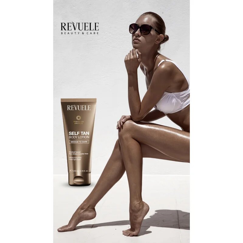 Revuele Paradise Bronze Self Tan Body Lotion автобронзиращ лосион за постепенен тен цвят Medium To Dark 200 мл.