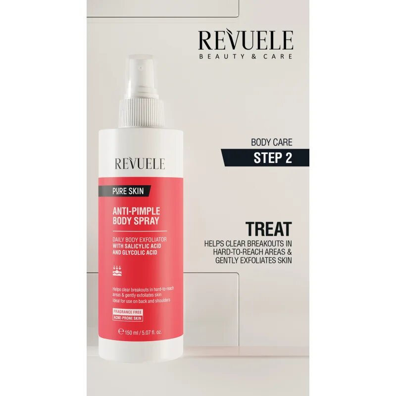 Revuele Pure Skin Anti-Pimple спрей за тяло против акне 150 мл.