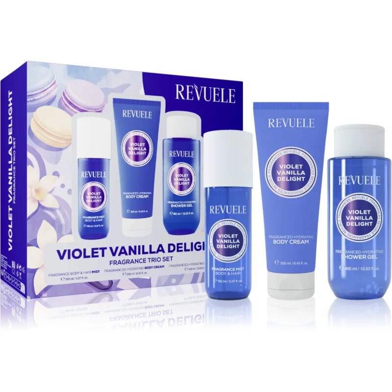 Revuele Violet Vanilla Delight Fragrance Trio Set подаръчен комплект за тяло за жени