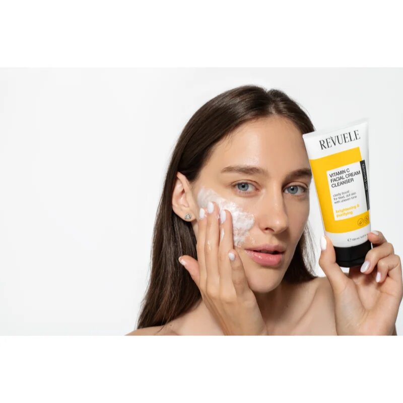 Revuele Vitamin C Facial Cream Cleanser почистващ крем за премахване на грим за освежаване и хидратация 150 мл.