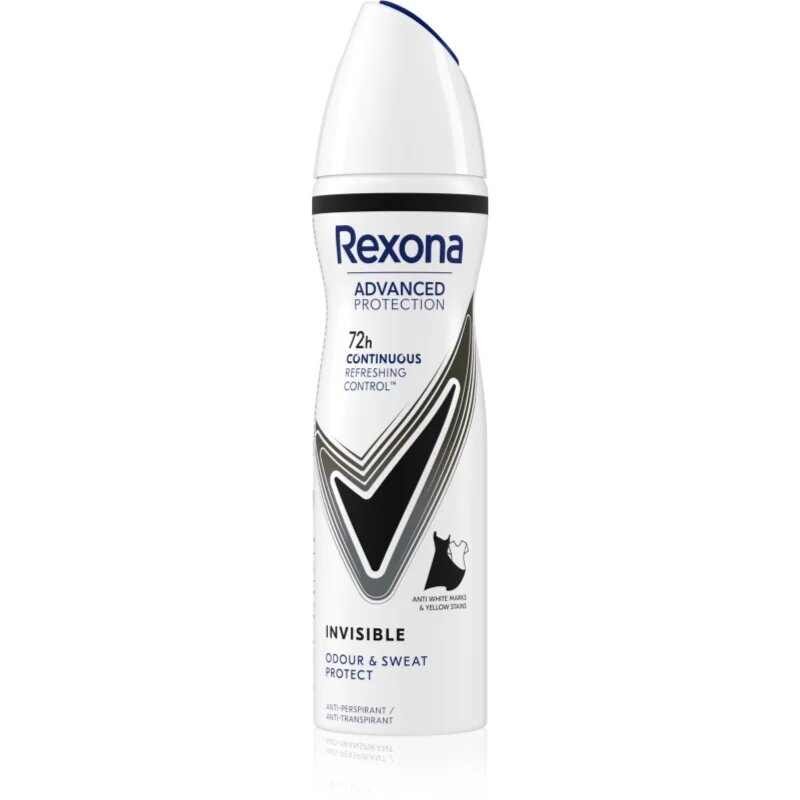 Rexona Advanced Protection Invisible антиперспирант-спрей срещу бели и жълти петна 150 мл.