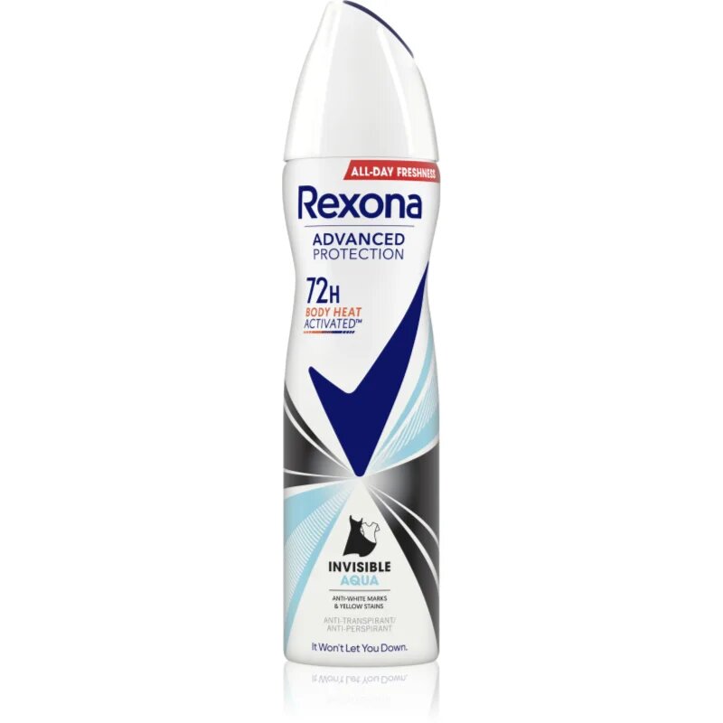 Rexona Advanced Protection Invisible Aqua антиперспирант-спрей срещу бели и жълти петна Aqua 150 мл.