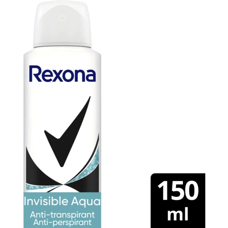 Rexona Invisible Aqua антиперспирант-спрей срещу бели и жълти петна 150 мл.