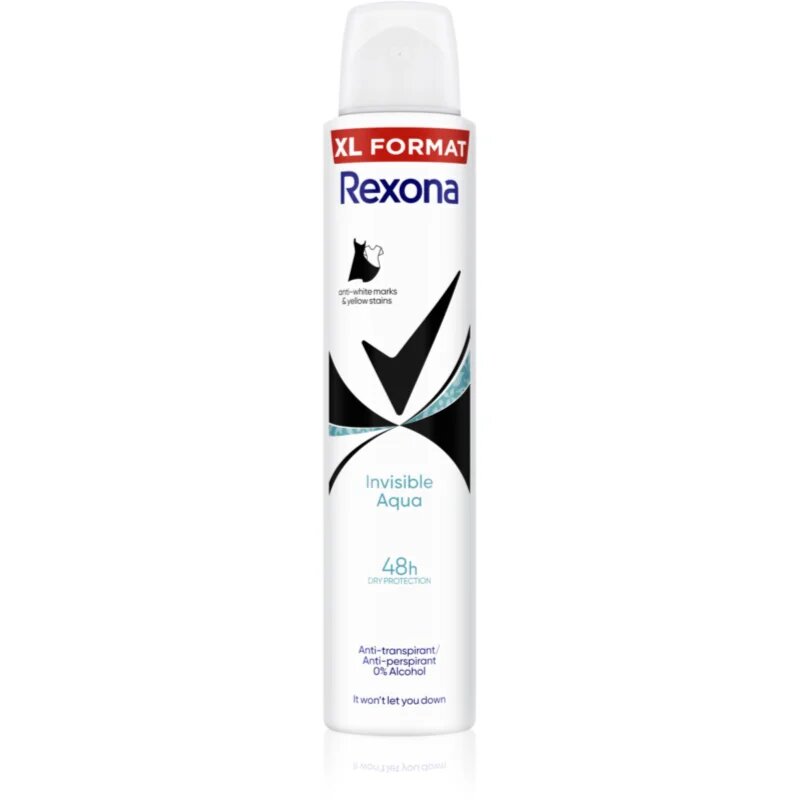 Rexona Invisible Aqua антиперспирант-спрей срещу бели и жълти петна 200 мл.