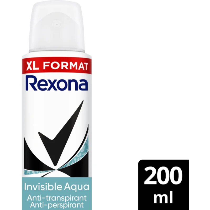 Rexona Invisible Aqua антиперспирант-спрей срещу бели и жълти петна 200 мл.