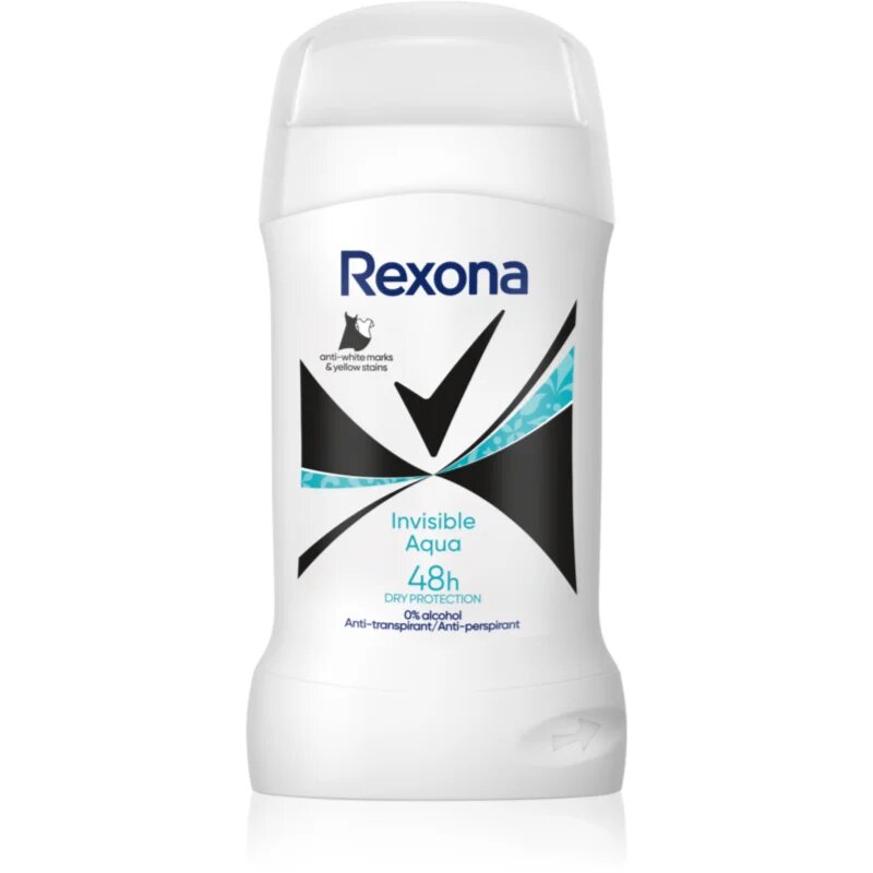 Rexona Invisible Aqua твърд антиперспирант срещу бели и жълти петна 50 мл.