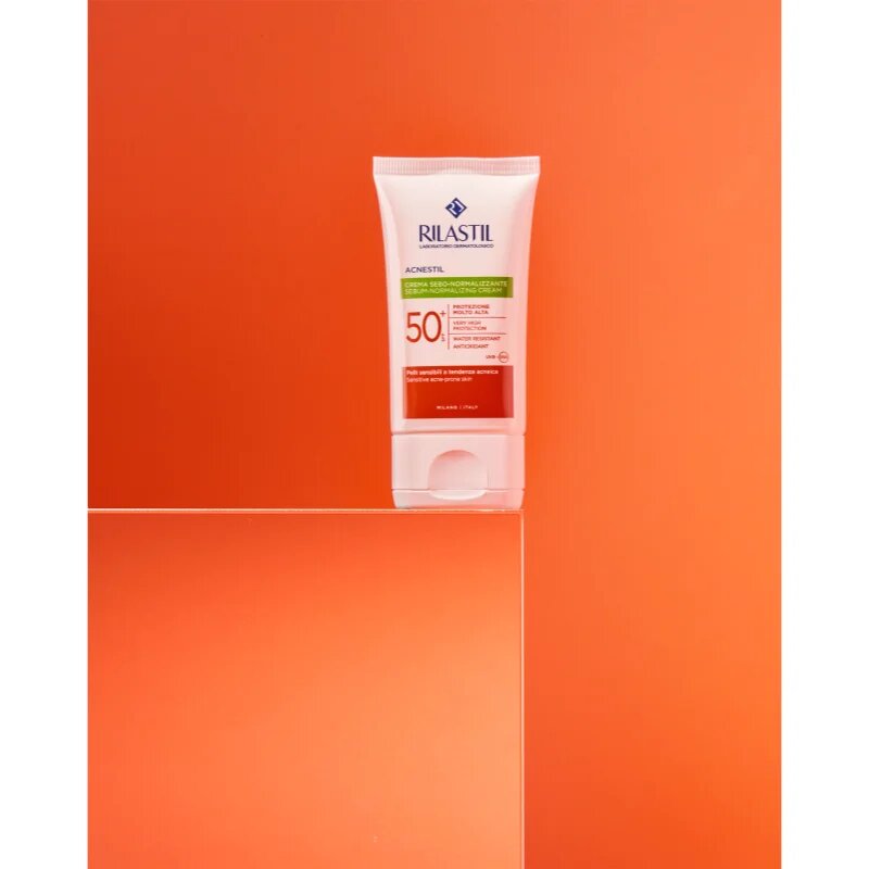 Rilastil Acnestil защитен матиращ крем за лице SPF 50+ 40 гр.