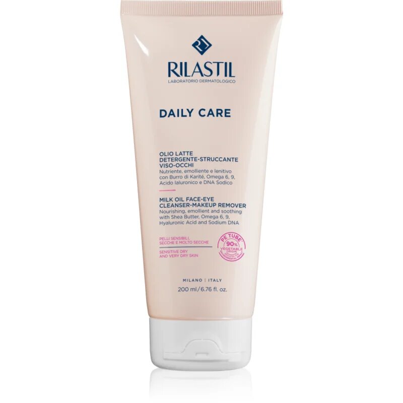 Rilastil Daily Care нежен лосион за почистване на грим за чувствителна и суха кожа 200 мл.