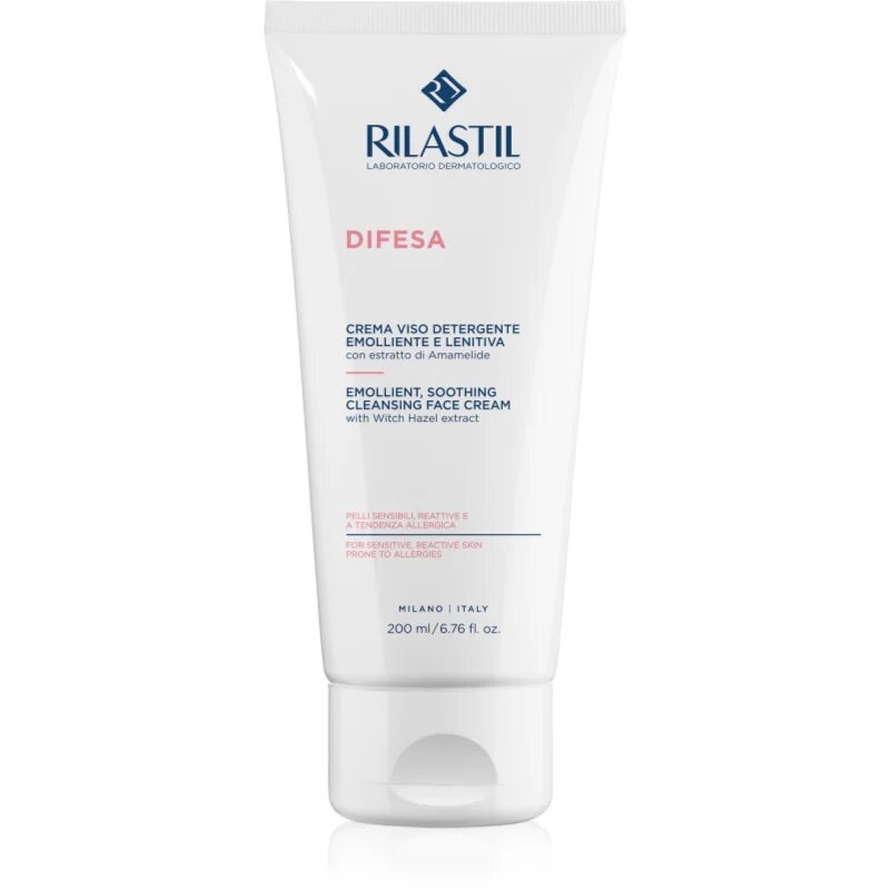 Rilastil Difesa успокояващ почистващ крем за чувствителна кожа на лицето 200 мл.