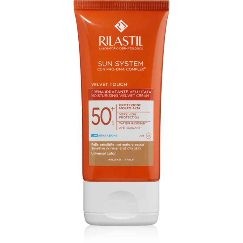Rilastil Sun System Velvet Touch защитен тониращ крем за лице SPF 50+ 50 мл.