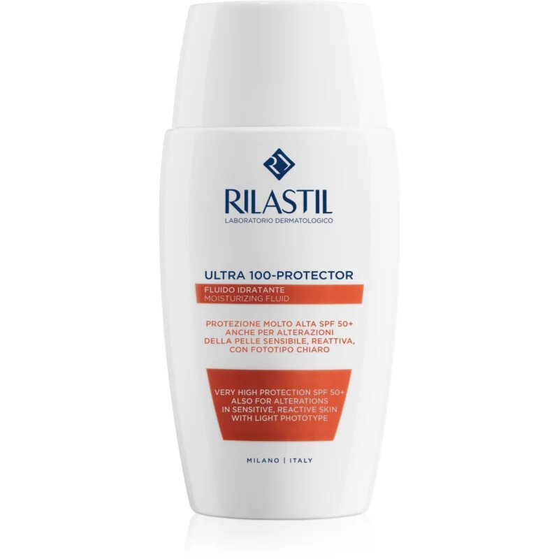 Rilastil Ultra 100-Protector защитен овлажняващ флуид за чувствителна кожа на лицето SPF 50+ 50 мл.