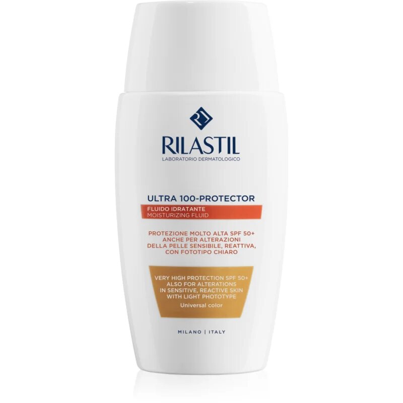Rilastil Ultra 100-Protector защитна тонирана течност за лице SPF 50+ 50 мл.