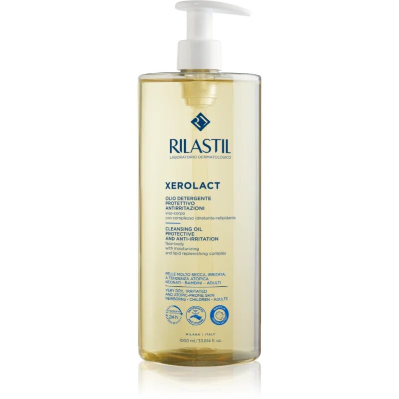 Rilastil Xerolact Cleansing Oil почистващо олио за суха към атопична кожа 1000 мл.