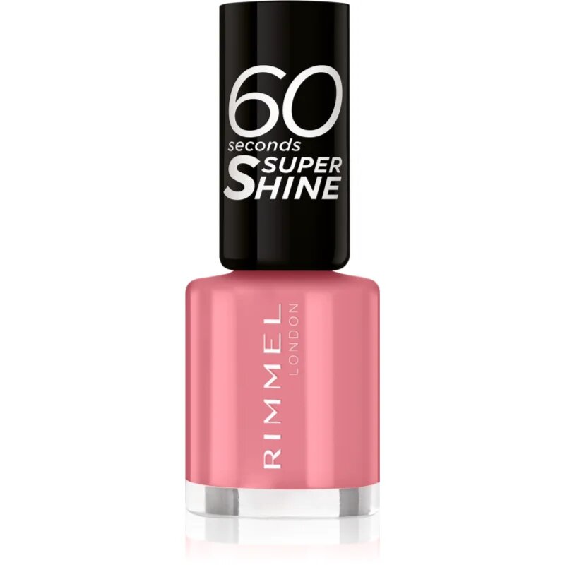Rimmel 60 Seconds Super Shine лак за нокти цвят 405 Rose Libertine 8 мл.