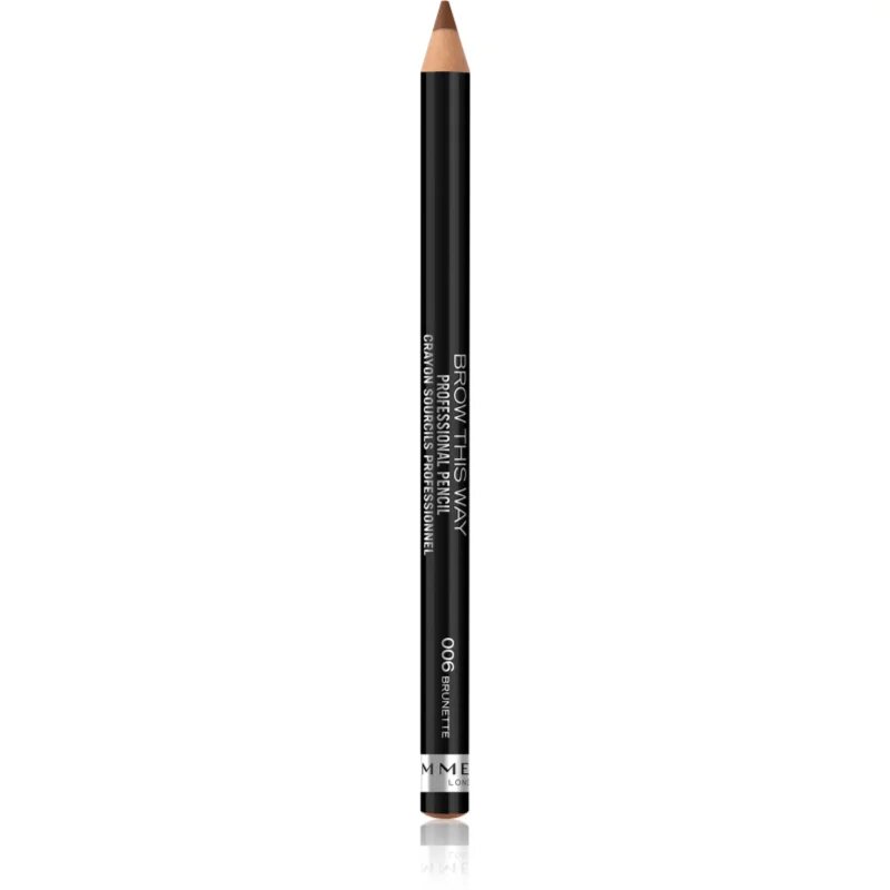 Rimmel Brow This Way молив за вежди с четка цвят 006 Brunette 14 гр.