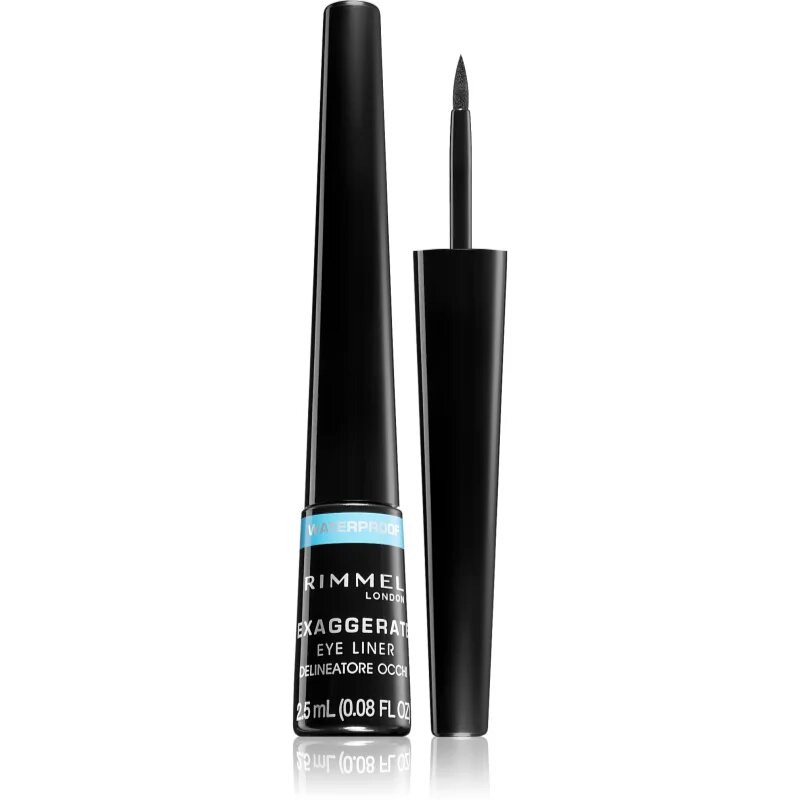 Rimmel Exaggerate Waterproof очна линия цвят 003 Glossy Black 2.5 мл.