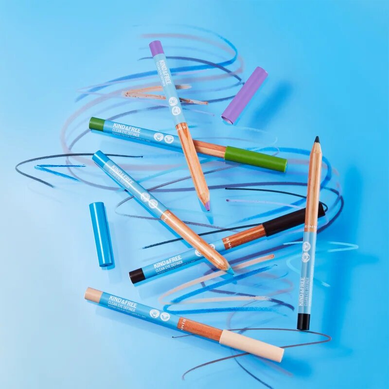 Rimmel Kind & Free молив за очи с интензивен цвят цвят 6 Anime Blue 11 гр.